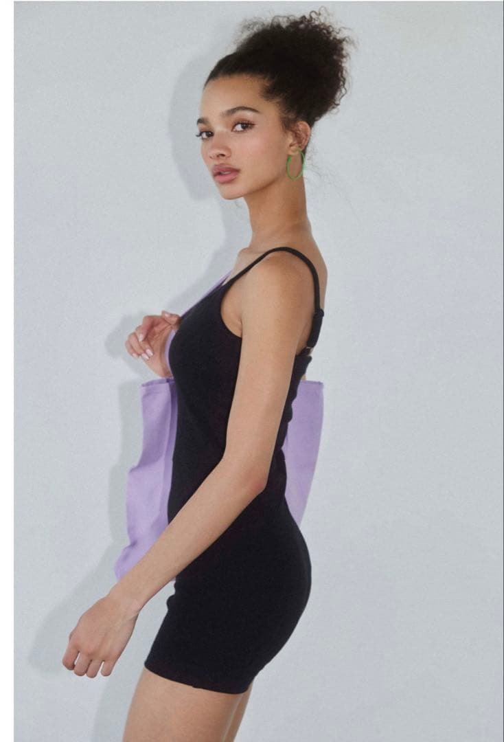 サロペット・オーバーオール・オールインワン alexiastam wellness cami romper black M