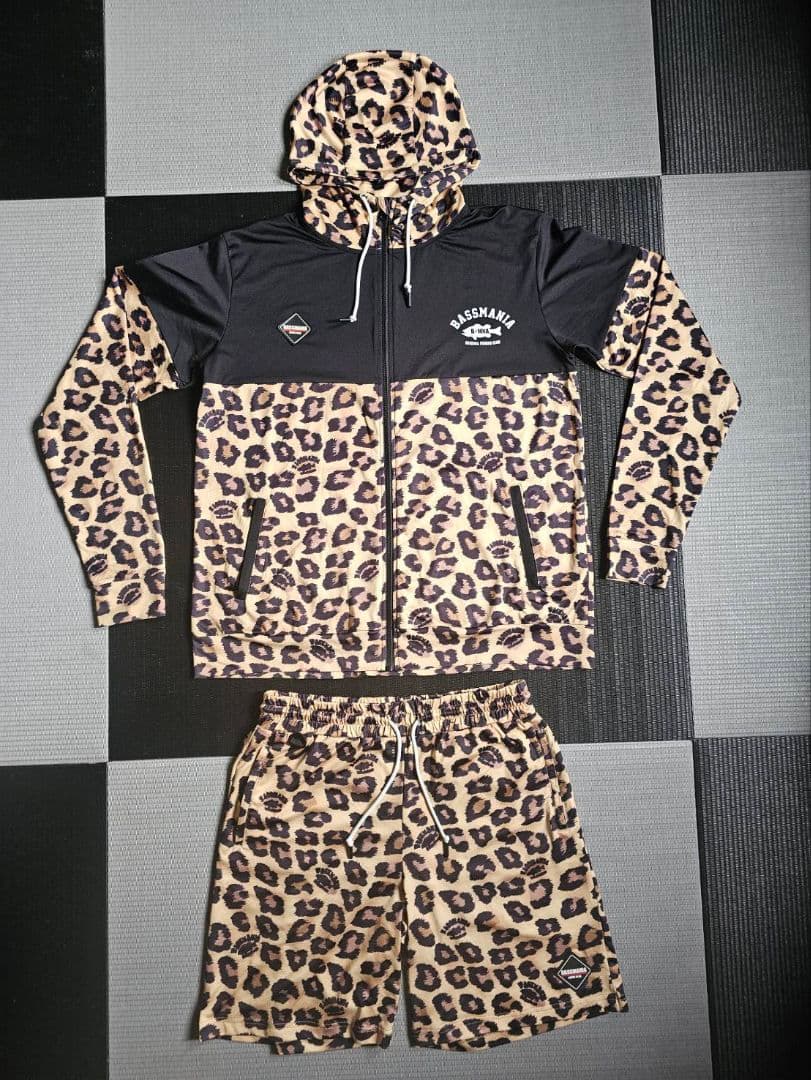 BASSMANIA ヒョウ柄 フィッシングスーツ 上下セット XL ②