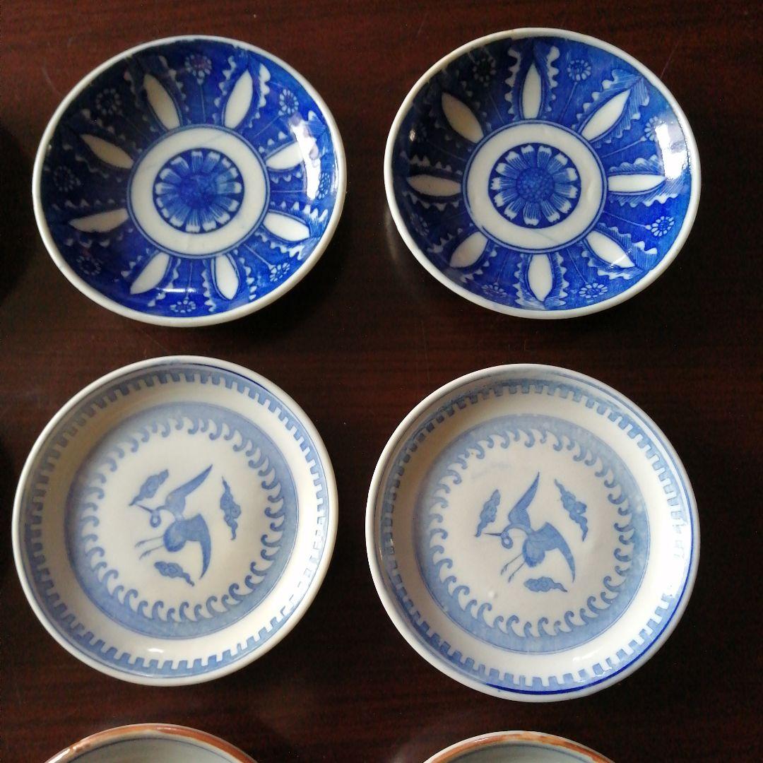 伊万里　染付小皿　4種20枚　10.5〜11cm　明治〜大正期