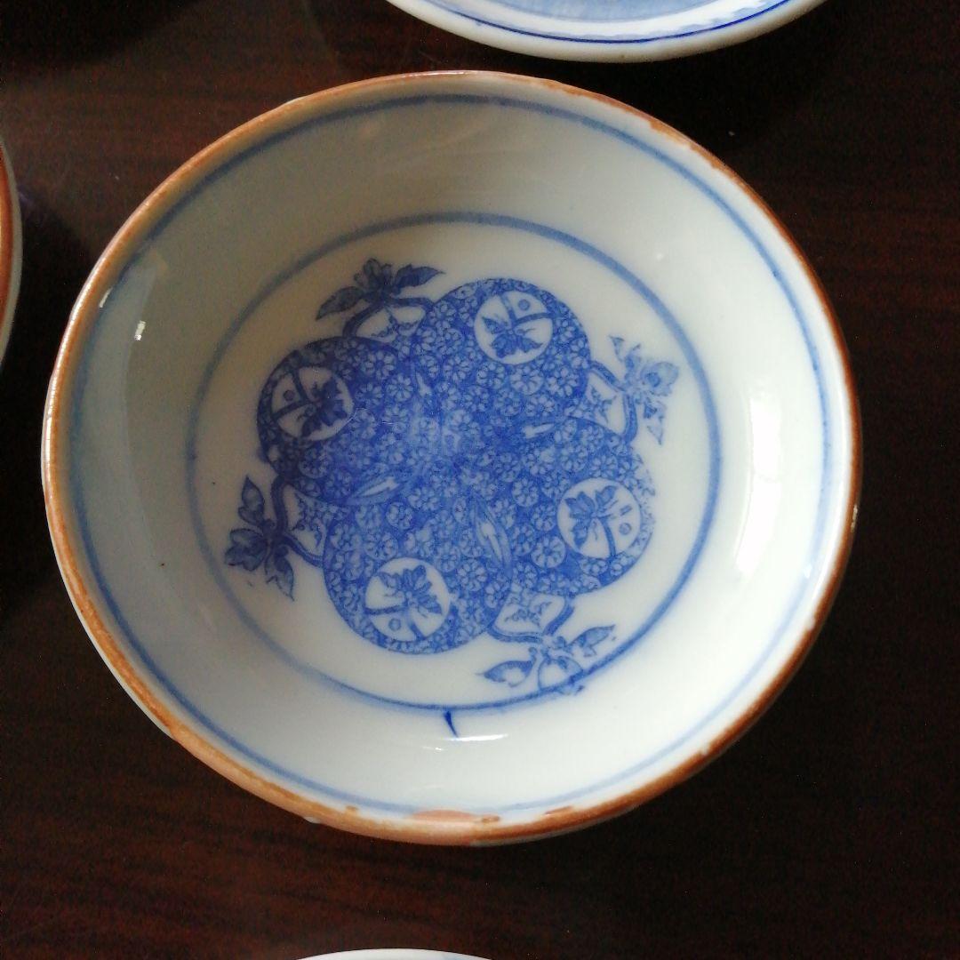 伊万里　染付小皿　4種20枚　10.5〜11cm　明治〜大正期