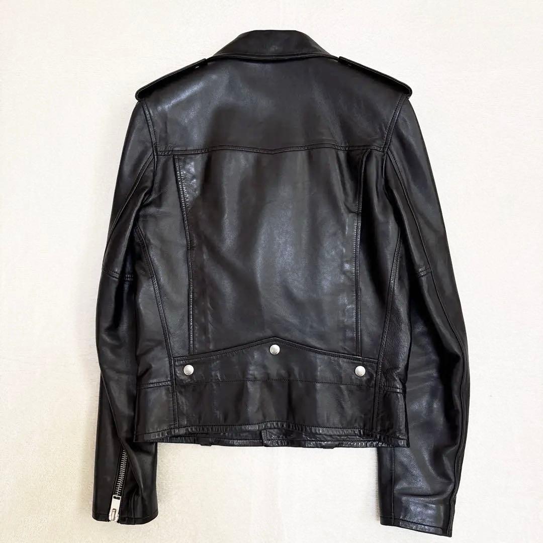 サンローラン 2013SS L01 44 ラムレザーダブルライダースジャケット