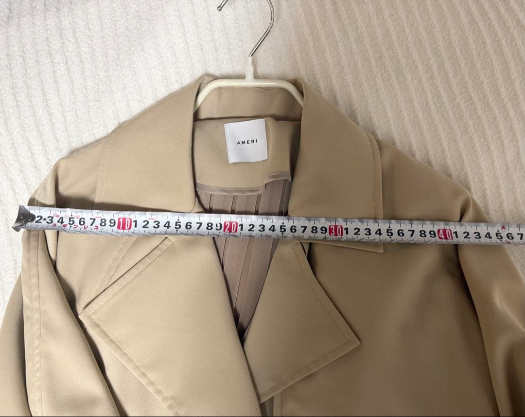 【新品未使用】AMERI VINTAGE バックプリーツトレンチコート ベージュ
