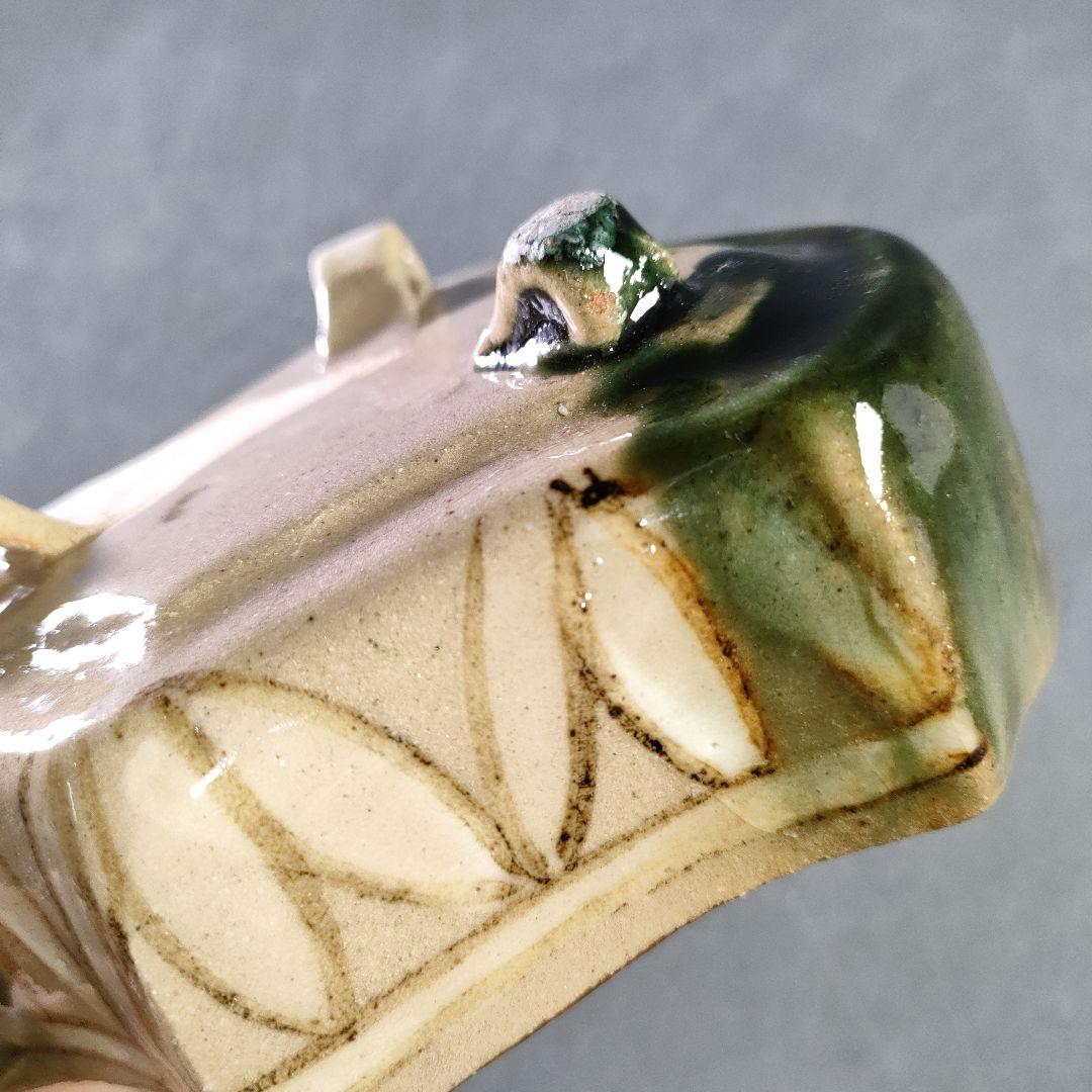 A1160-3/寿康窯/柳楽泰久 作/織部千鳥形向付5客/共箱/飾鉢/懐石道具/