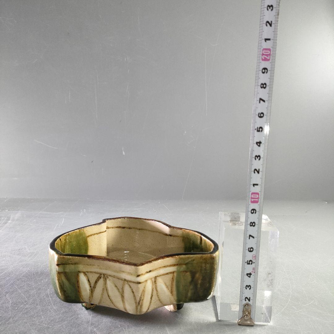 A1160-3/寿康窯/柳楽泰久 作/織部千鳥形向付5客/共箱/飾鉢/懐石道具/