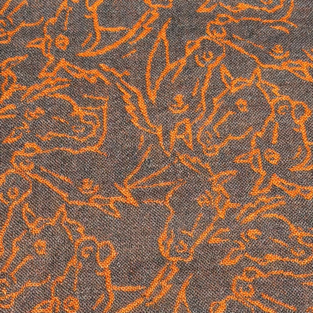 エルメス HERMES ストール　馬柄　リバーシブル　カシミヤ　シルク