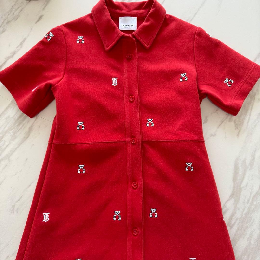 入手困難BURBERRY バーバリー ベア刺繍 ワンピース 8Y 128cm