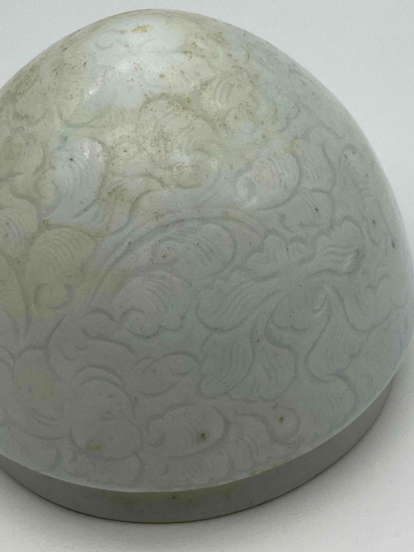 宋時代 湖田窯 鳥食罐　鳥餌壺　影青　茶道具　唐物　古物　中国骨董(F-96)