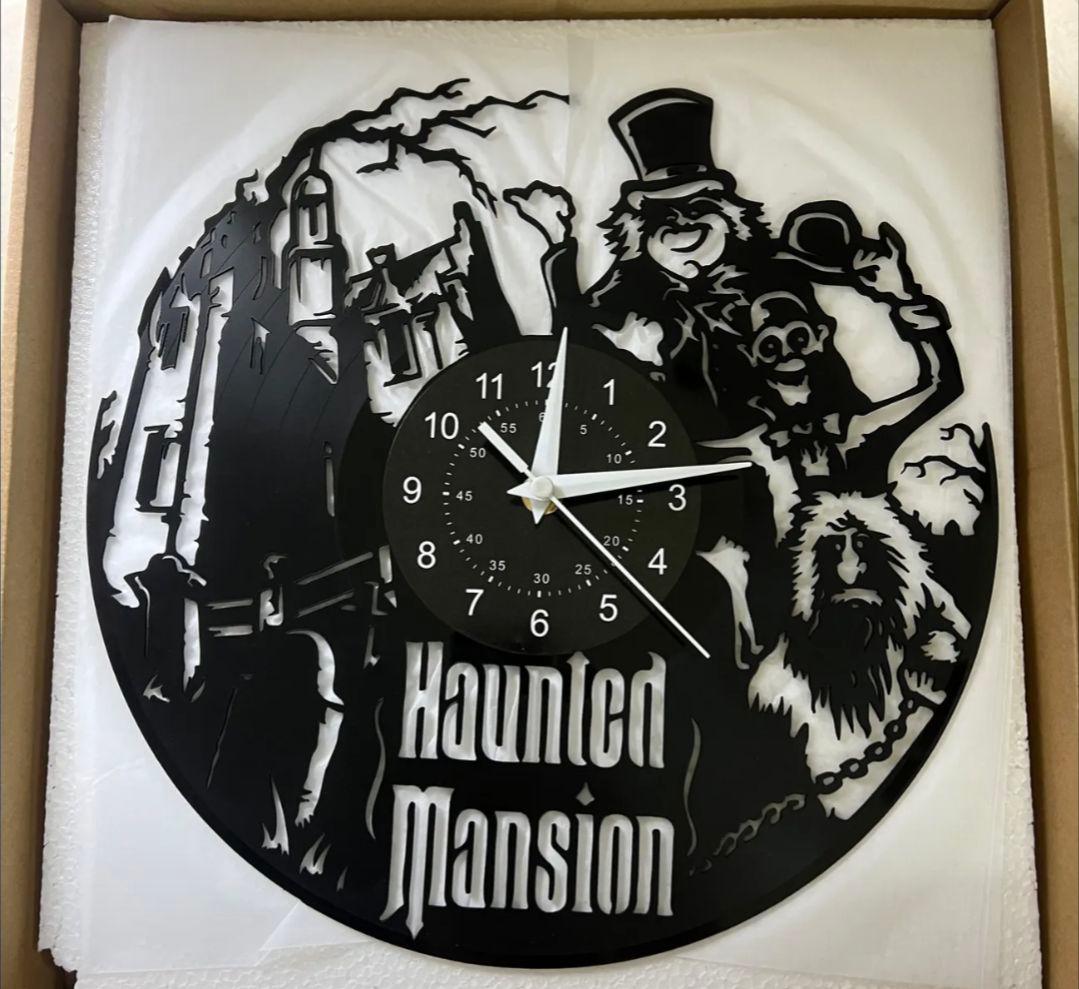 ホーンテッドマンション　ビニール　レコード　壁時計　掛け時計　時計　壁掛け時計