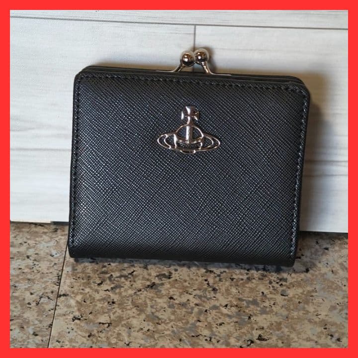 【新品未使用】ヴィヴィアンウエストウッド二つ折り財布　843VW631　ブラック