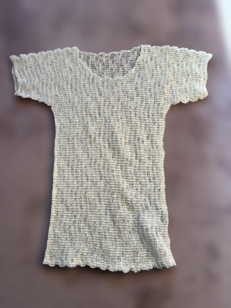 ISSEY MIYAKE プリーツ 花柄刺繍入り ブラウス L