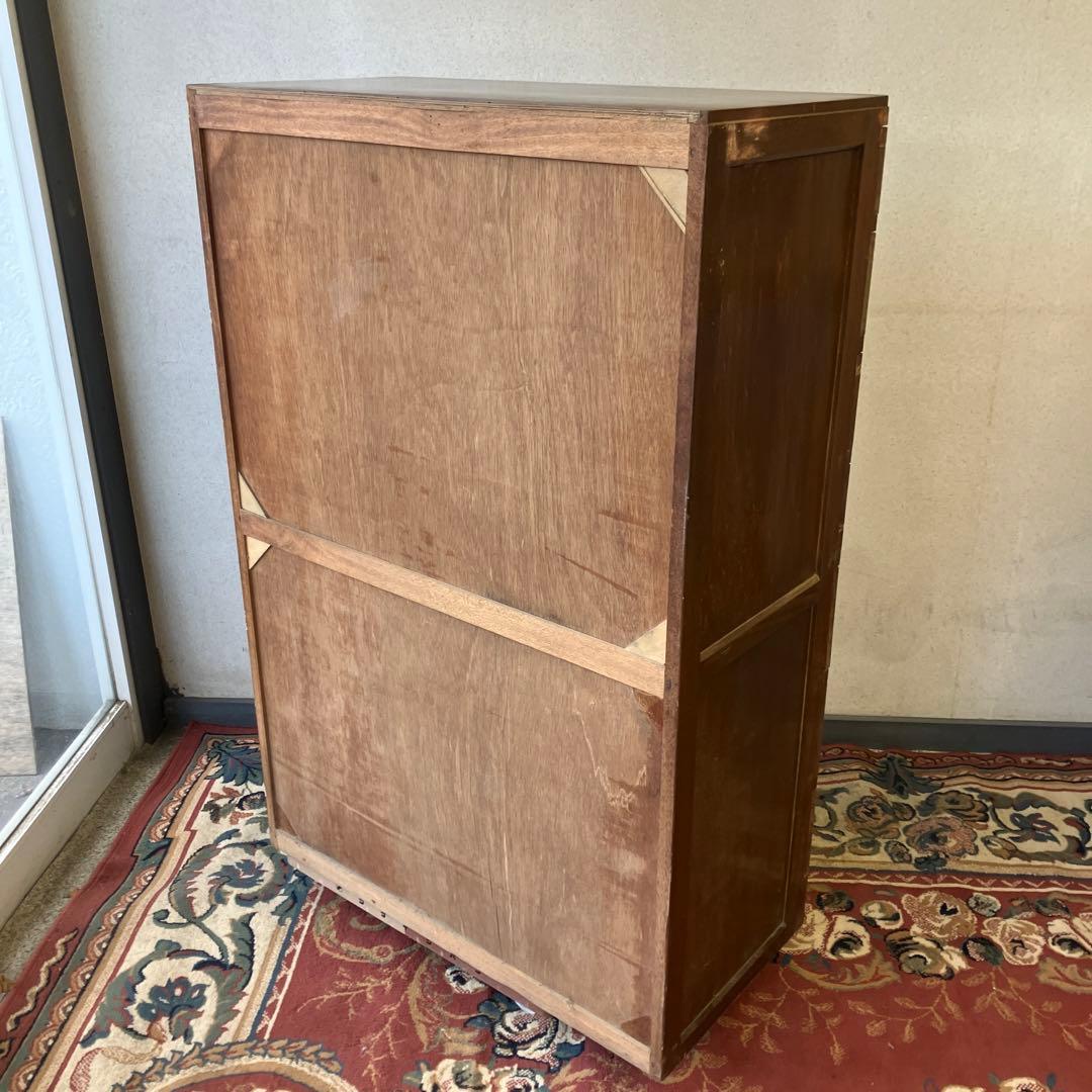 昭和レトロ 寄木細工 木製チェスト 7段タンス 箪笥 古家具 ビンテージ