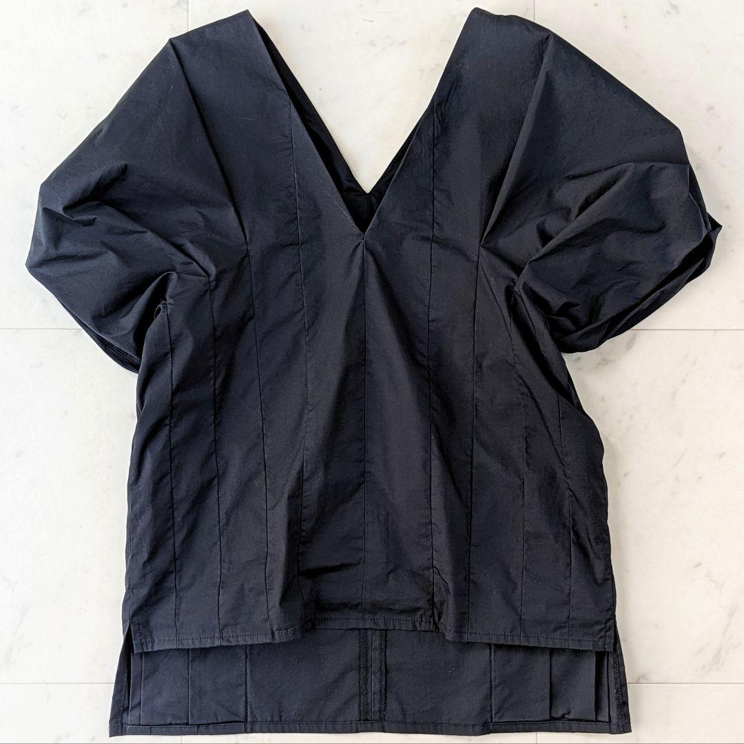 美品✨ツルバイマリコオイカワ TSURU コットンパフスリーブブラウス ブラック