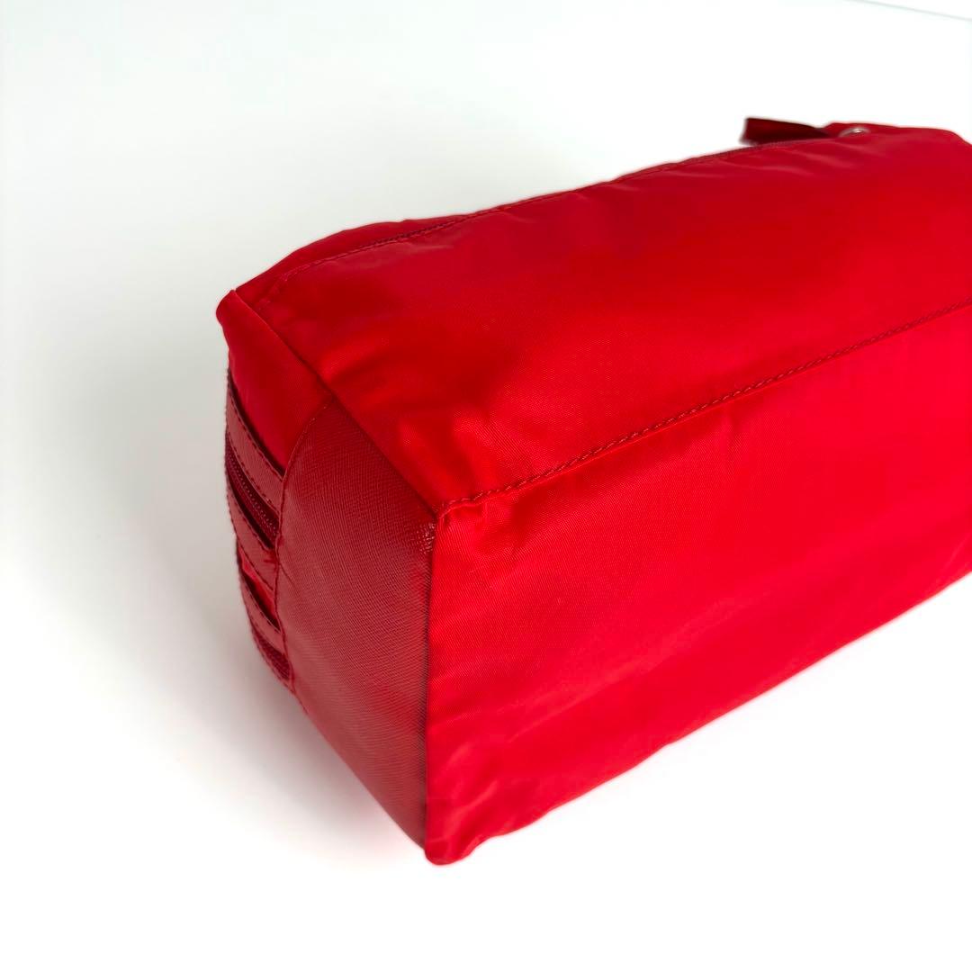 極美品 PRADA セカンドバッグ ポーチ 三角ロゴ ナイロン サフィアーノ