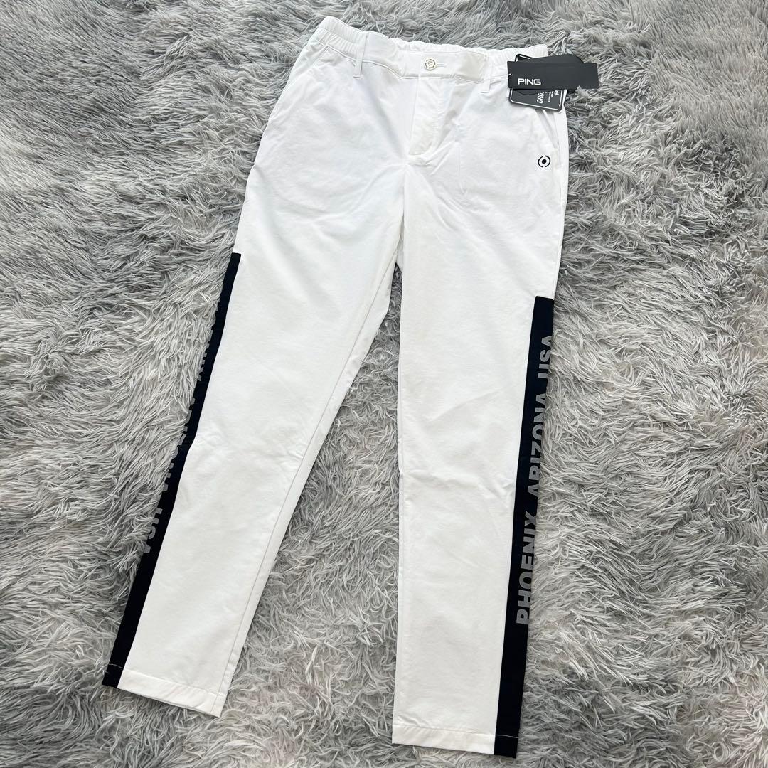 新品 PING ピン　セットアップ　半袖シャツ　ハーフジップ　パンツ　Mサイズ