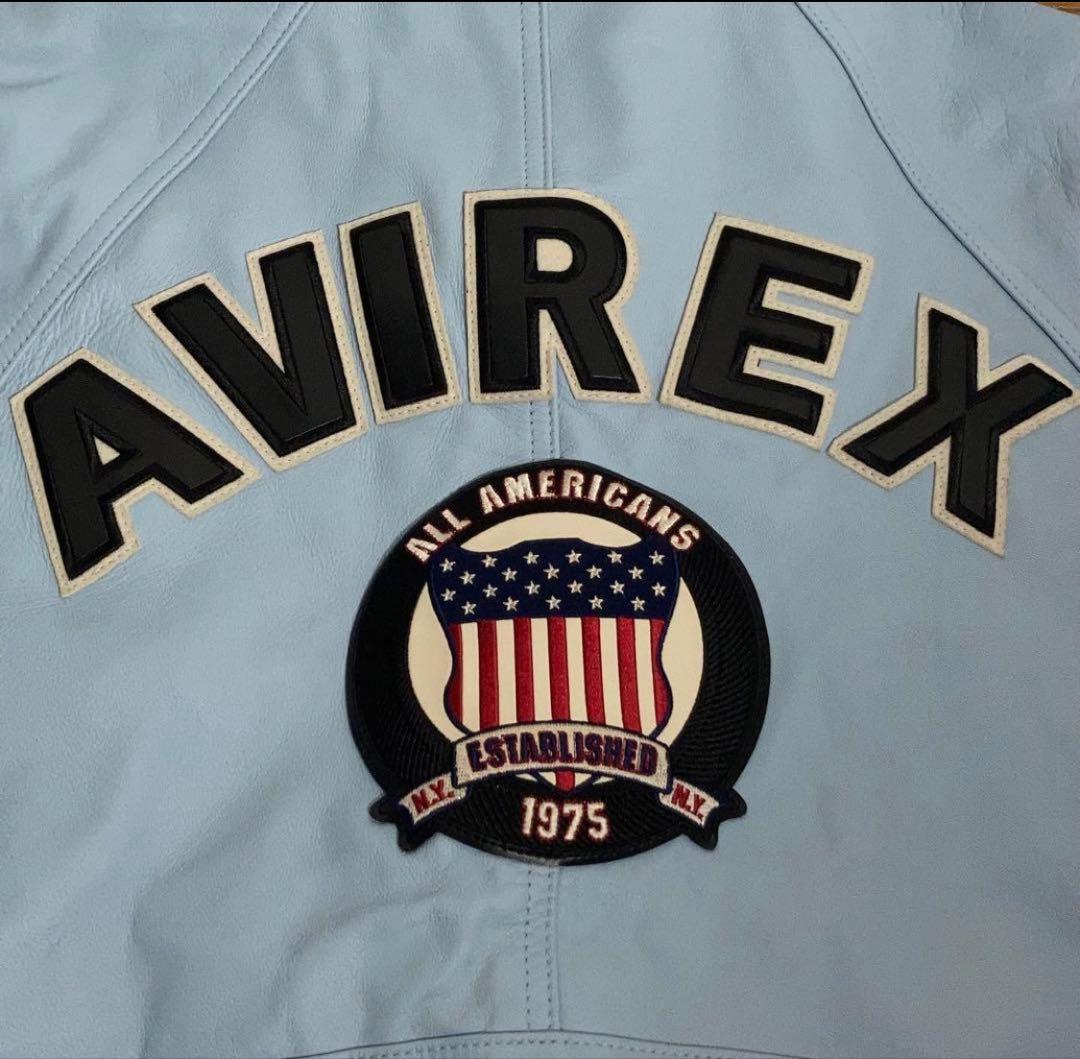 【Kaneee KEIJU着用】AVIREX レザージャケット 羊革 ラッパー