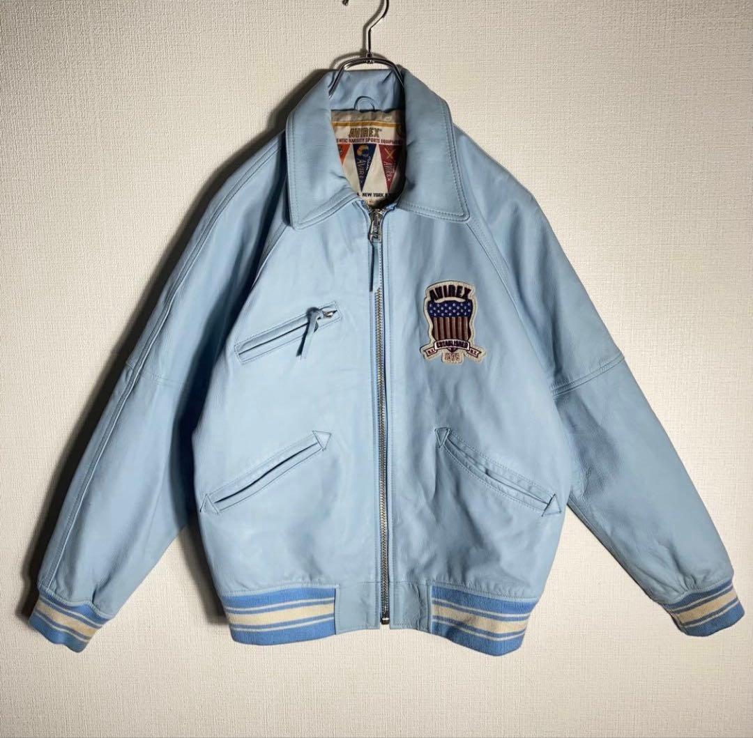 【Kaneee KEIJU着用】AVIREX レザージャケット 羊革 ラッパー