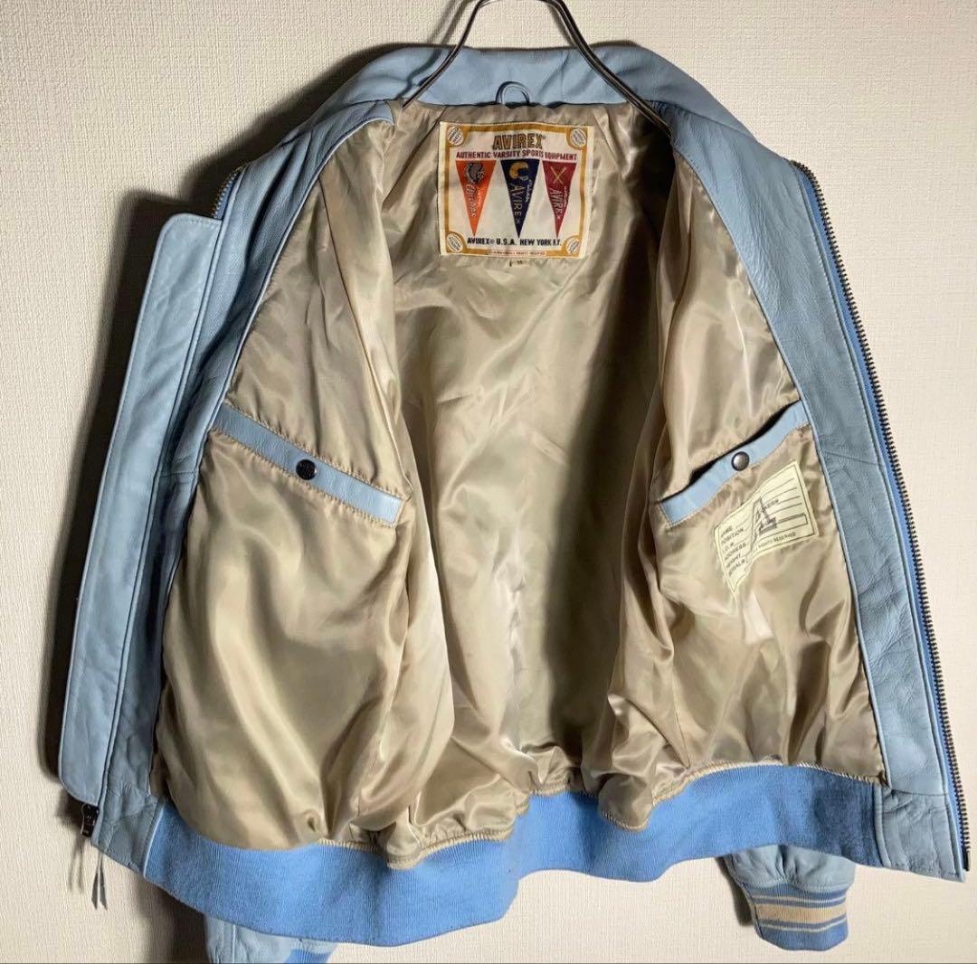 【Kaneee KEIJU着用】AVIREX レザージャケット 羊革 ラッパー