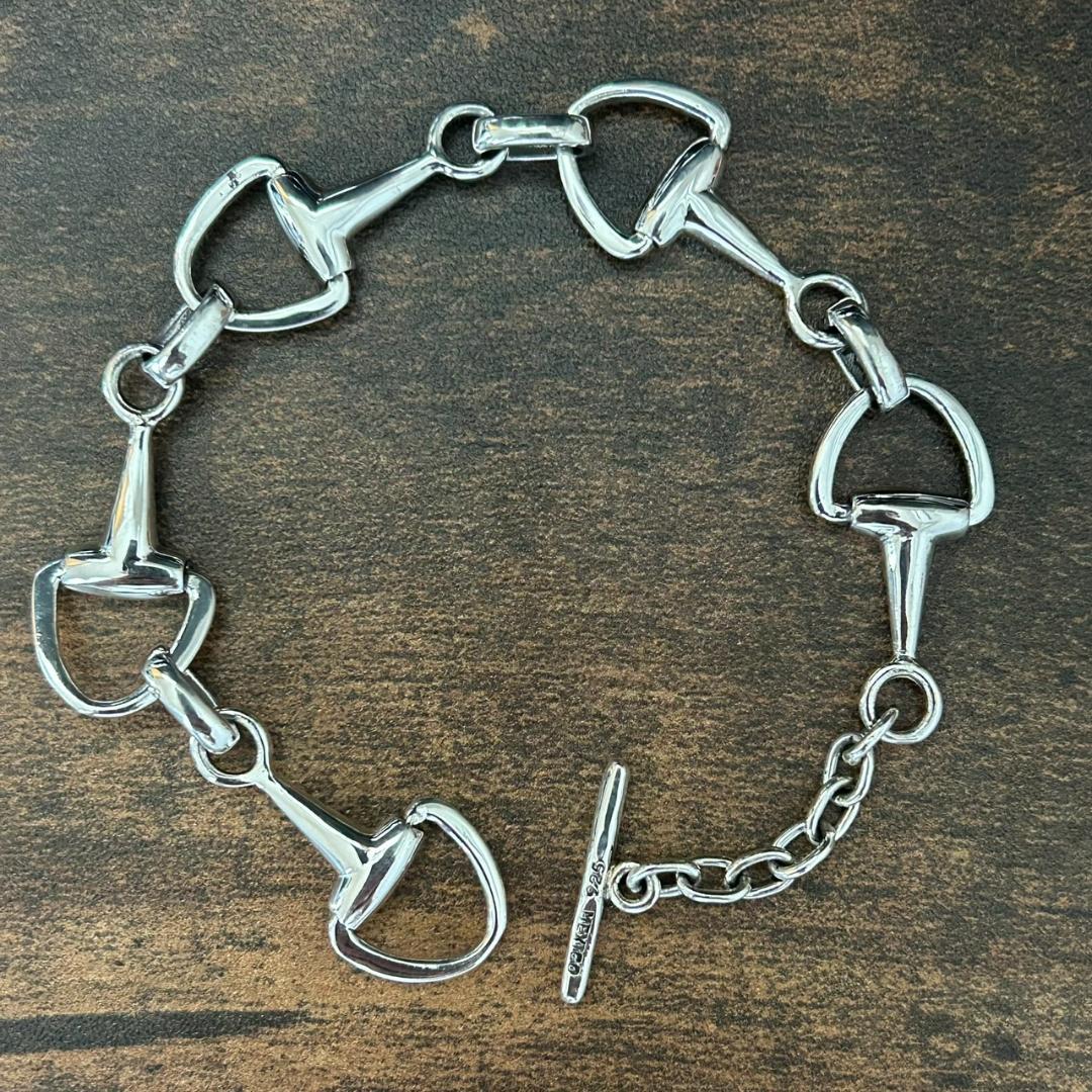 希少 ホースビットリンクブレスレット シルバー925 メキシコ製