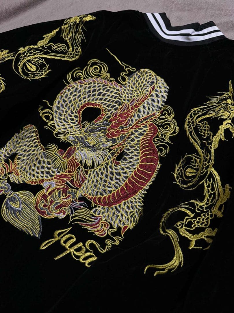 未使用 別珍 MOON EYES 龍 日本限定 スカジャン unisex 美品