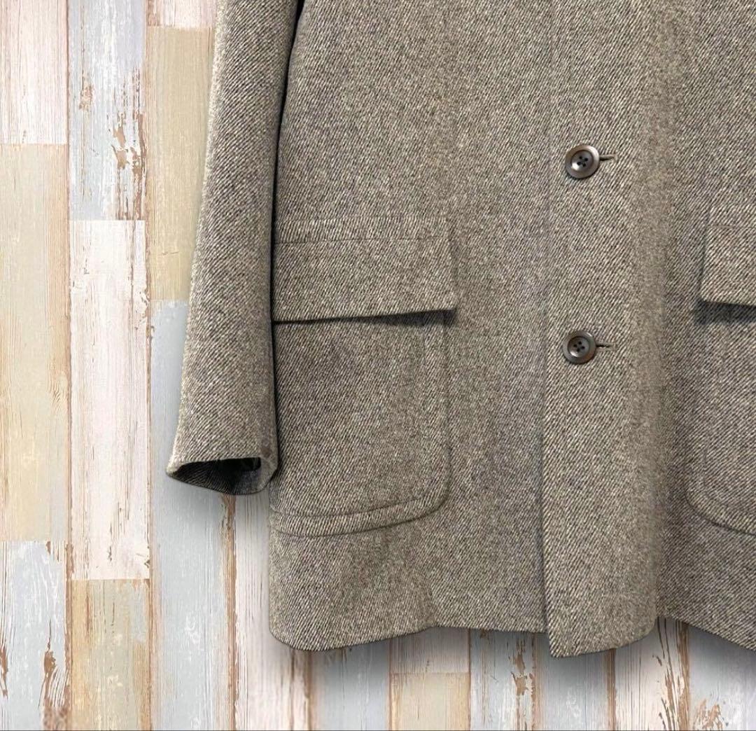 ジョセフアブード アンゴラ 羊毛 カシミヤ ハーフコート グレー Mメンズ