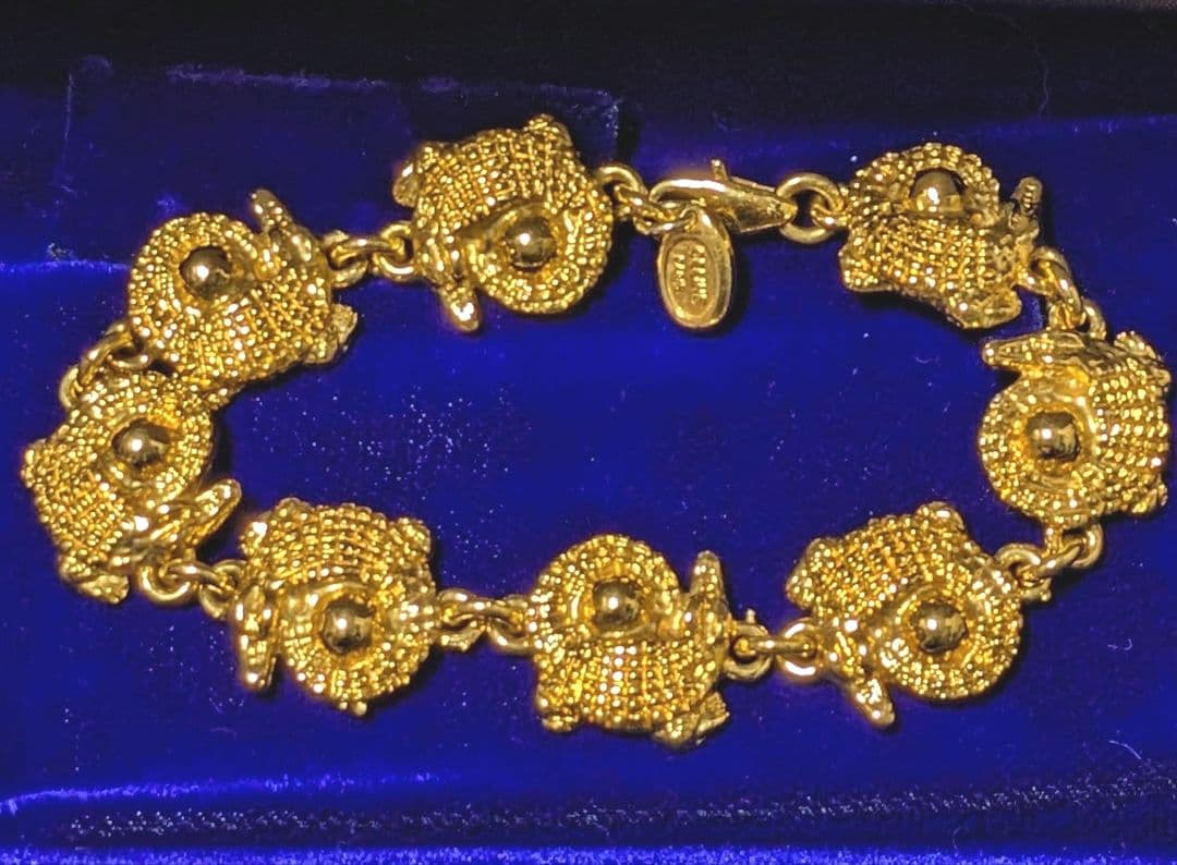 CELINE ヴィンテージ ゴールド ブレスレット ワニ