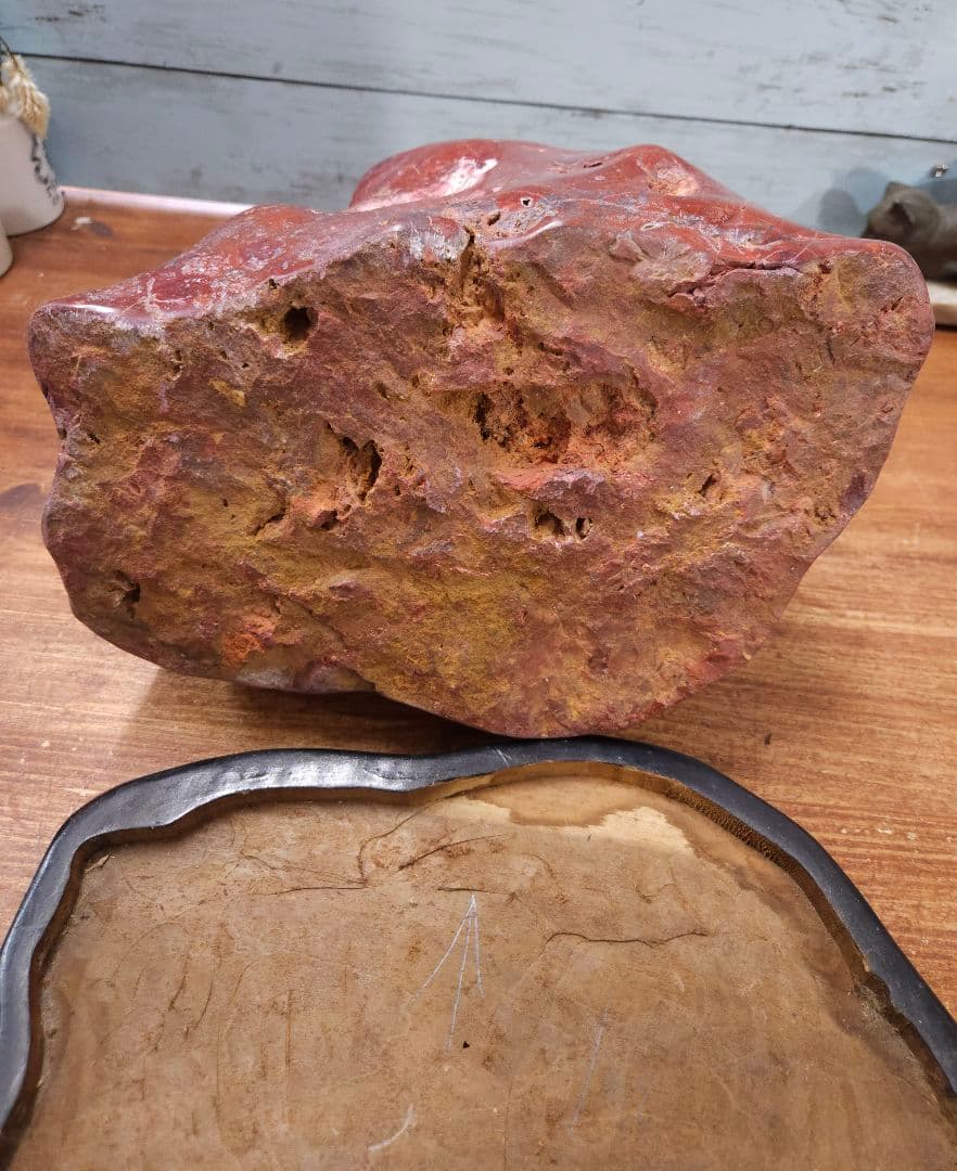 約12kg 赤玉石 赤石 碧玉 ジャスパー 佐渡赤玉石 原石 鑑賞石 天然石