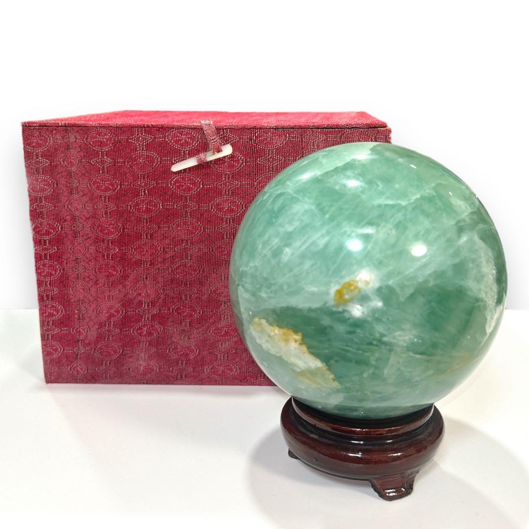 天然石 パワーストーン ボール グリーン 球体 置物 水晶 12cm 3.2kg