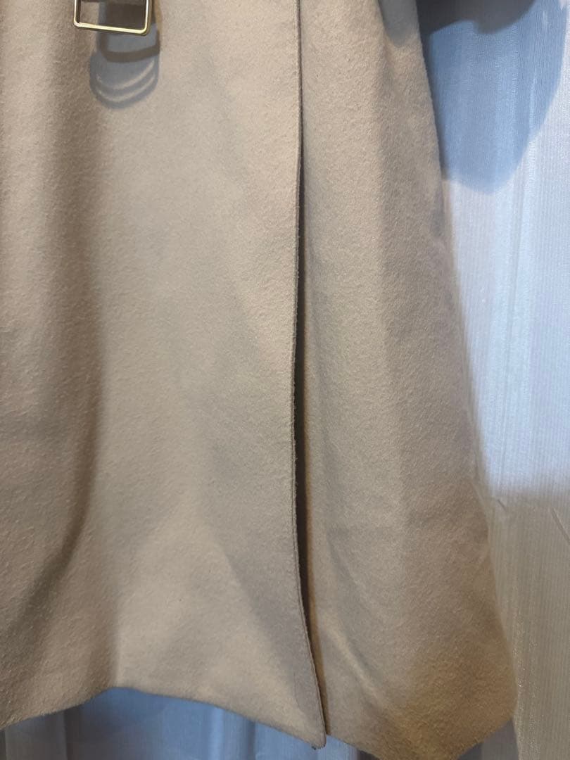 アニュアンスウールロングトレンチコート　anuans