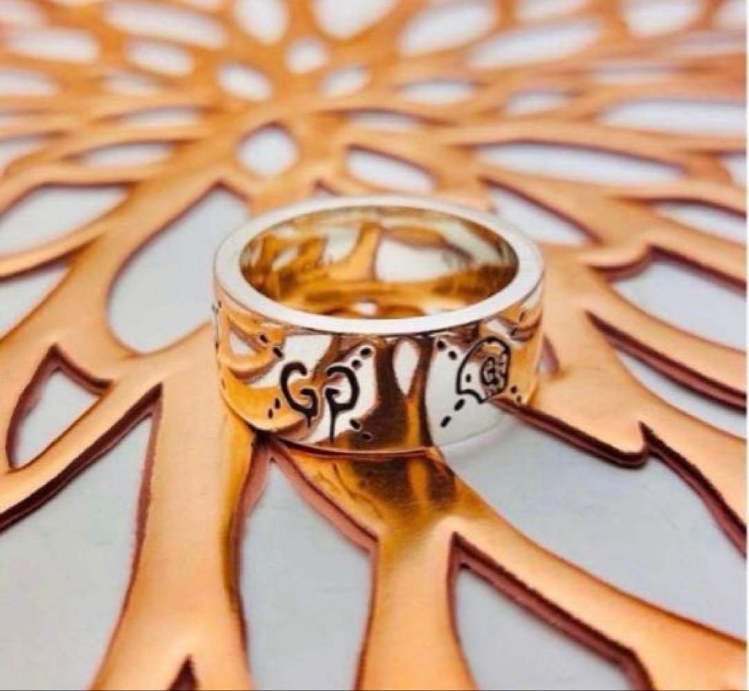 【新品仕上げ】GUCCI グッチ ゴースト アイコン リング 指輪 17号