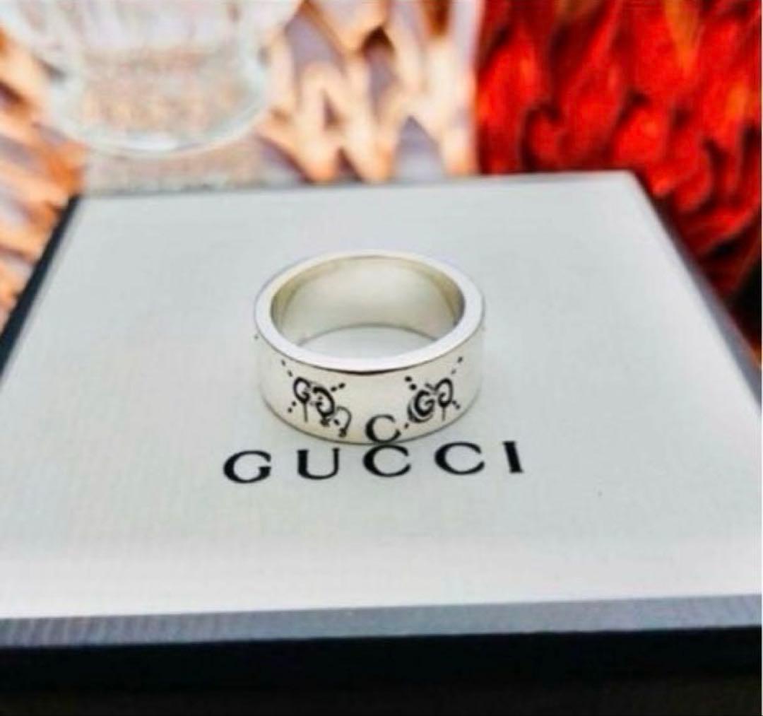 【新品仕上げ】GUCCI グッチ ゴースト アイコン リング 指輪 17号