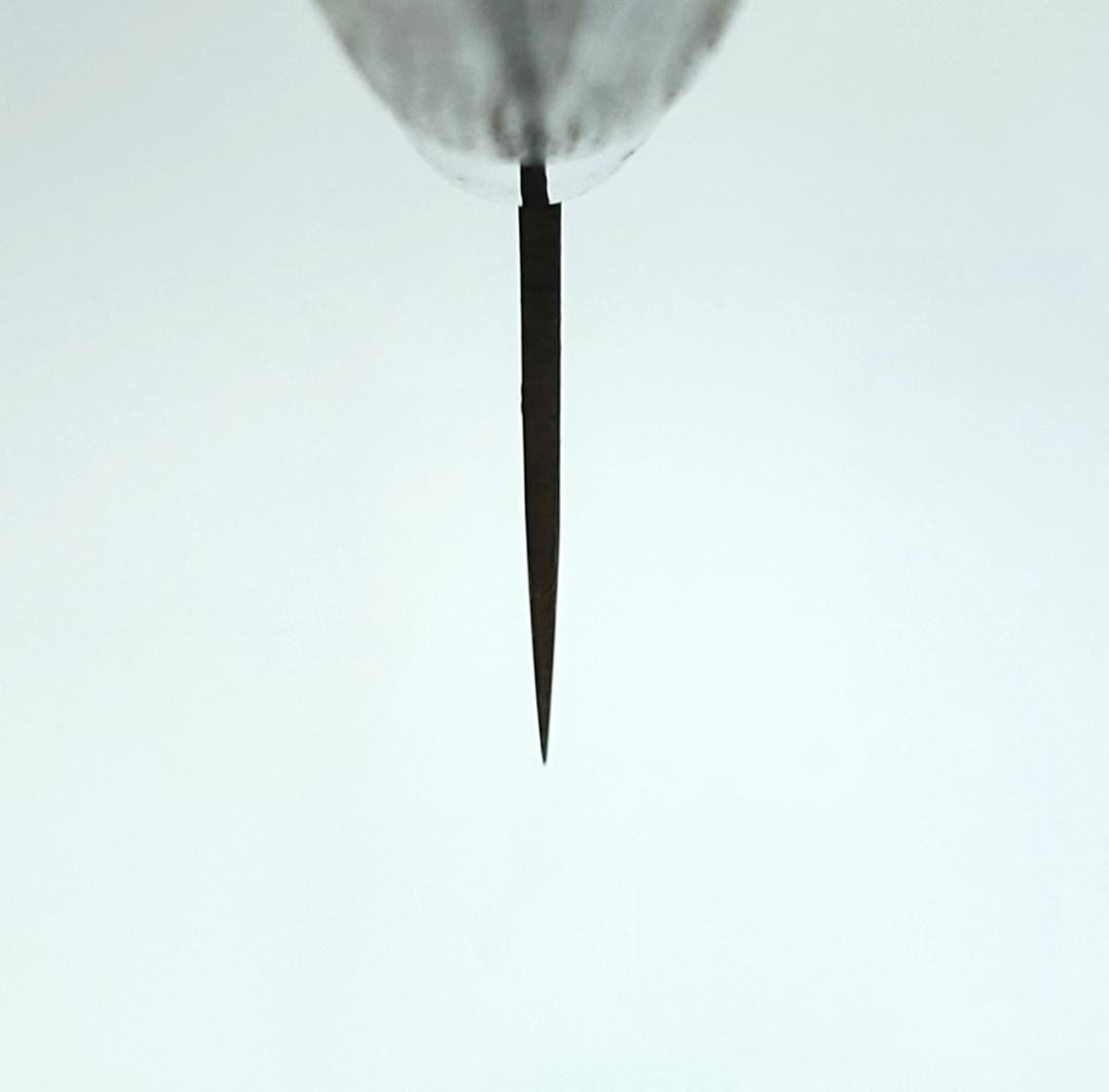 白紙1号 黒打 三徳包丁 180㎜ G1324 焼栗柄 月光作