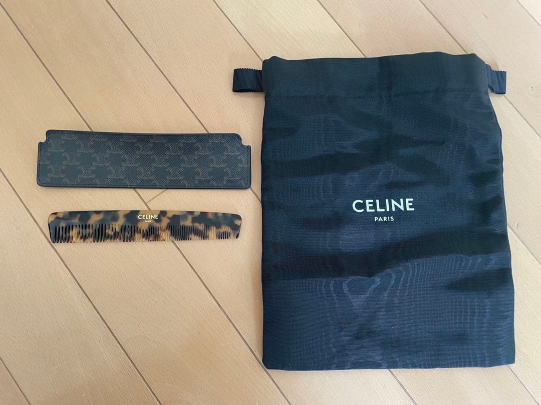 CELINE レオパード柄 コーム ケース付き