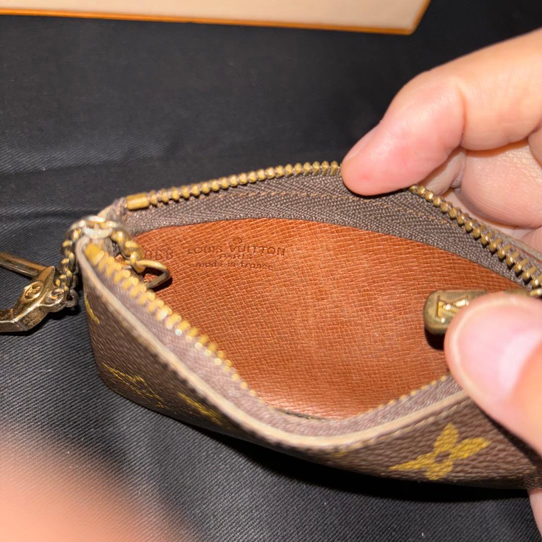 ルイヴィトン　モノグラム　ポシェットクレ　ケース　ブラウン