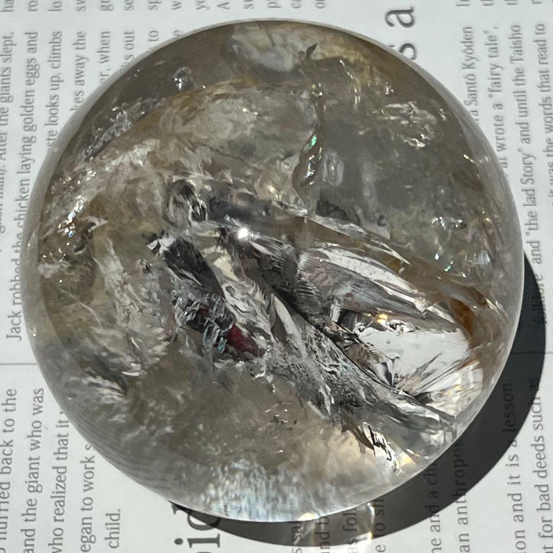 ◎家宝級 美麗宝珠☆超逸品☆レインボー スーパーファントム 水晶 丸玉 天然石