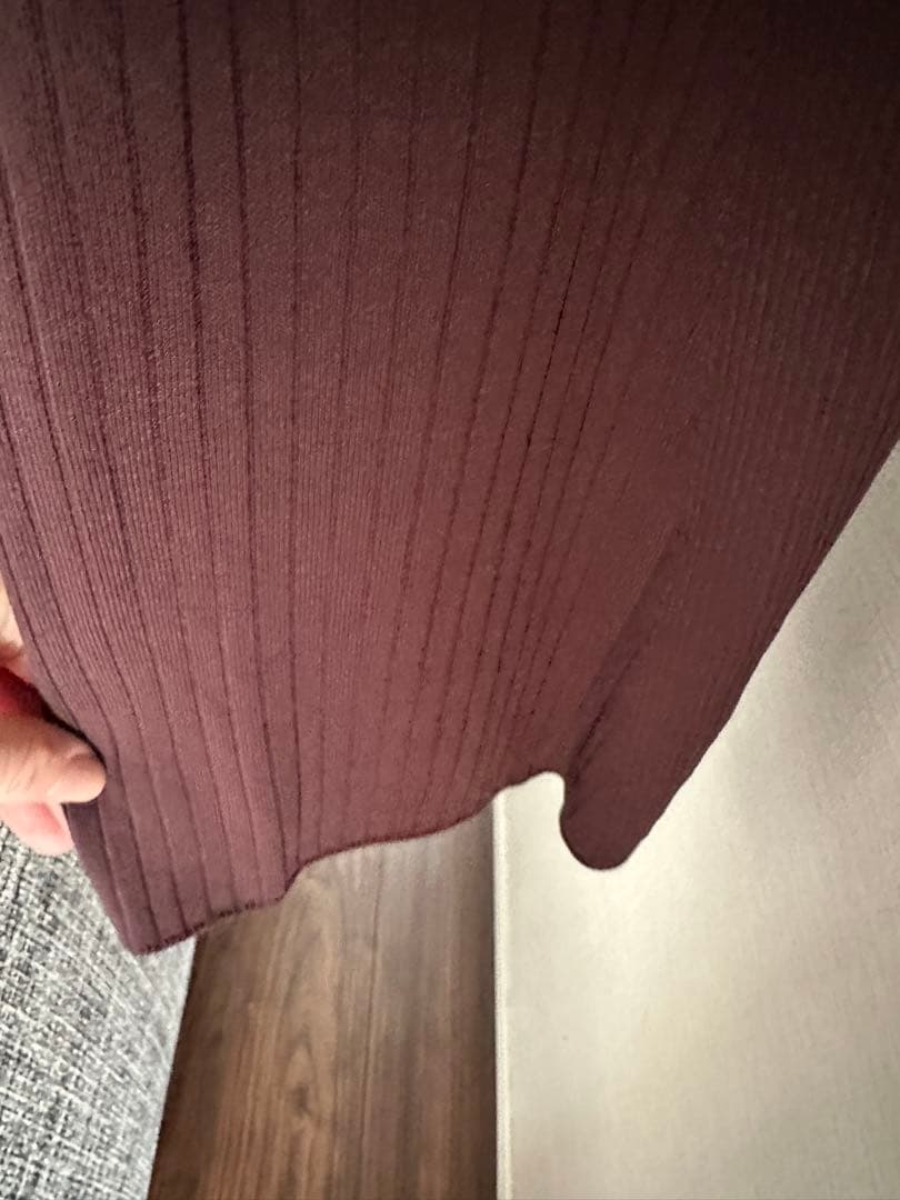 loin. ロワン　リブスカート ブラウン