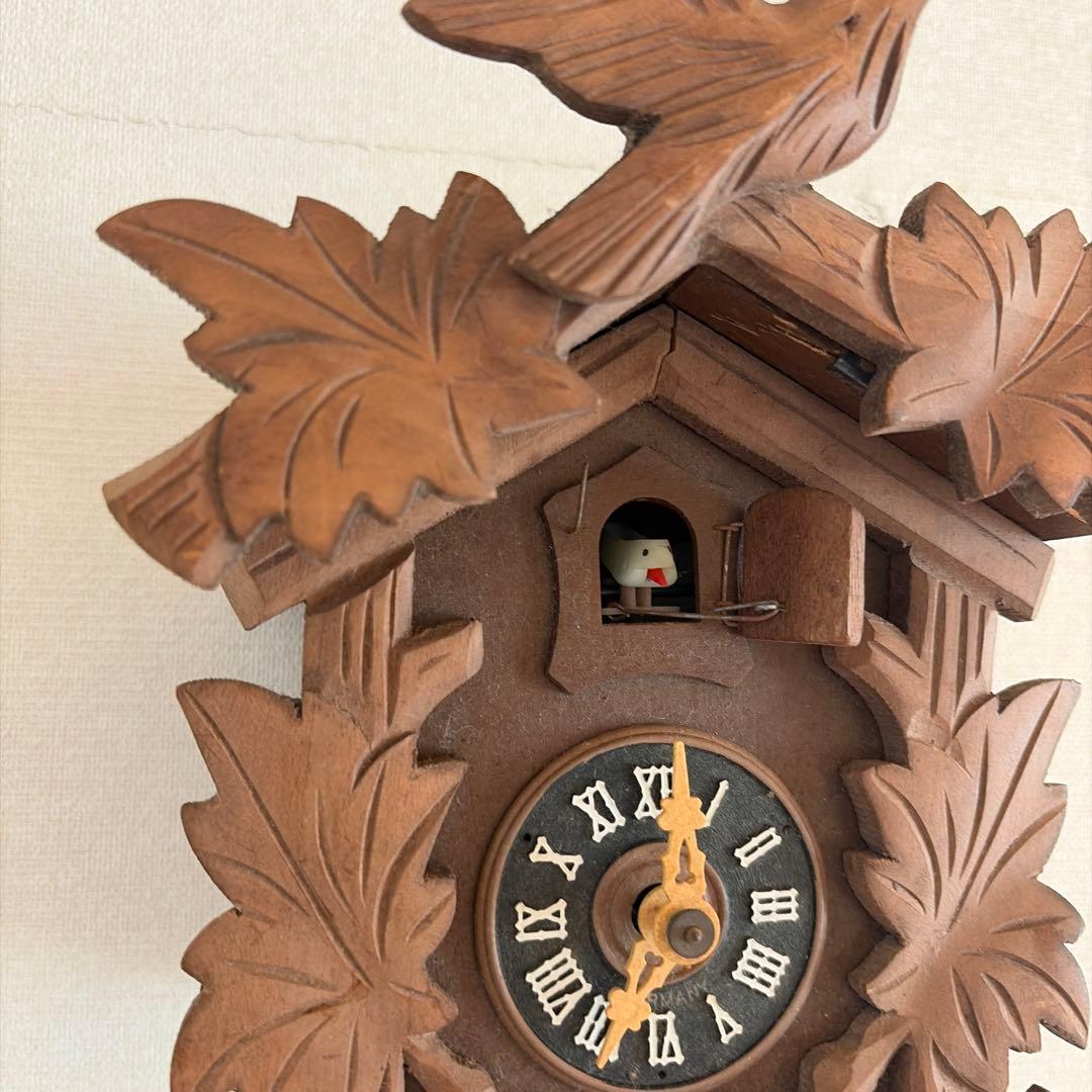 【希少！】アンティーク　分銅式 木製 鳩時計　ドイツ製