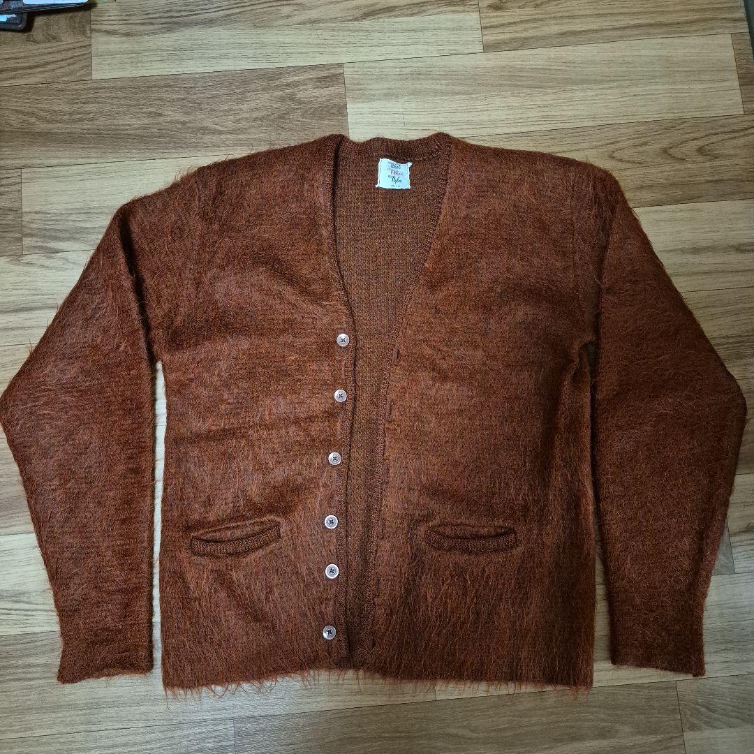 モヘアカーディガン オレンジミックス 60s オリジナル 検 タウンクラフト