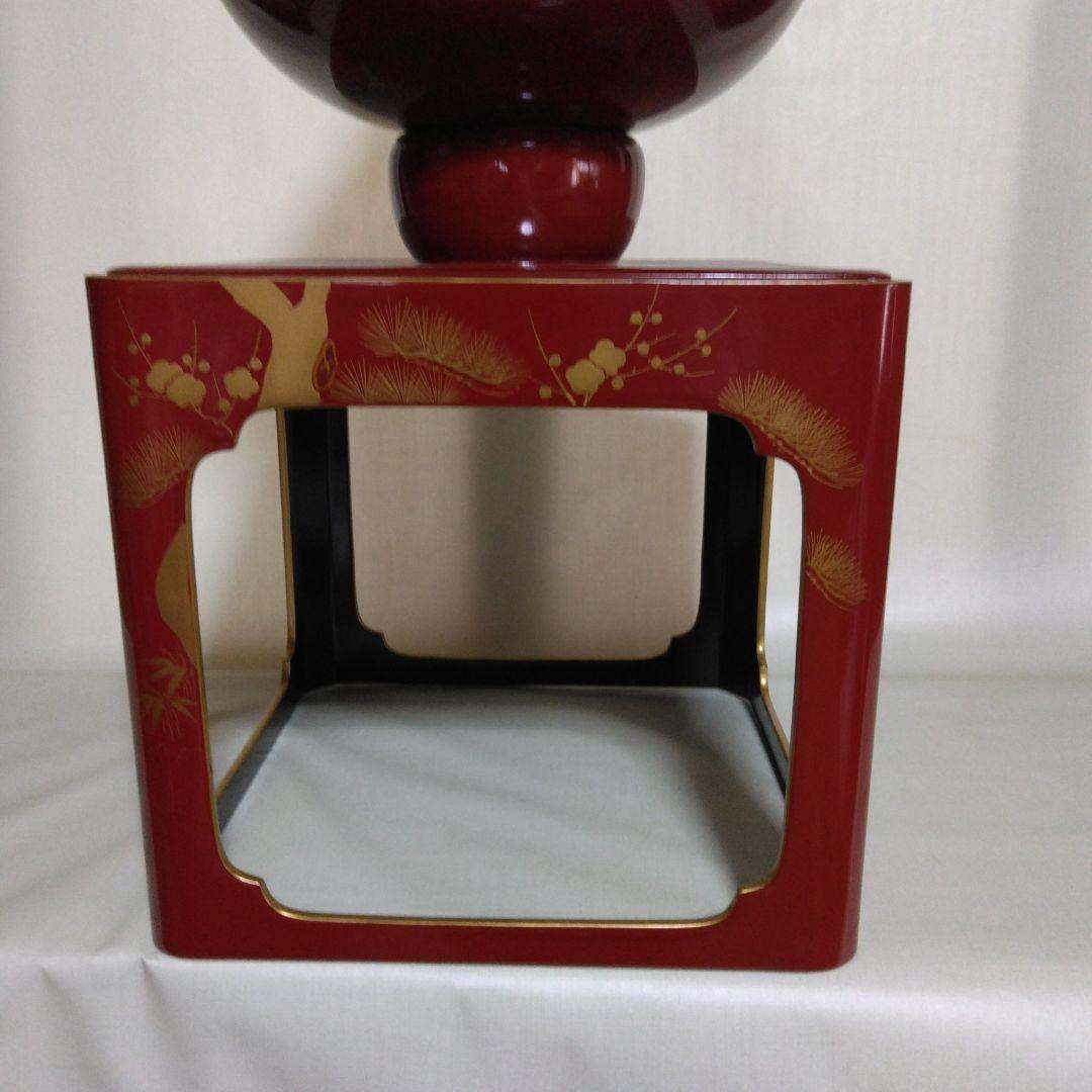 木製九つ重ね杯　本金蒔絵付