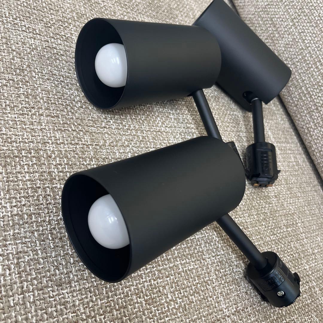 無印良品　マットブラック スポットライト 3灯セット