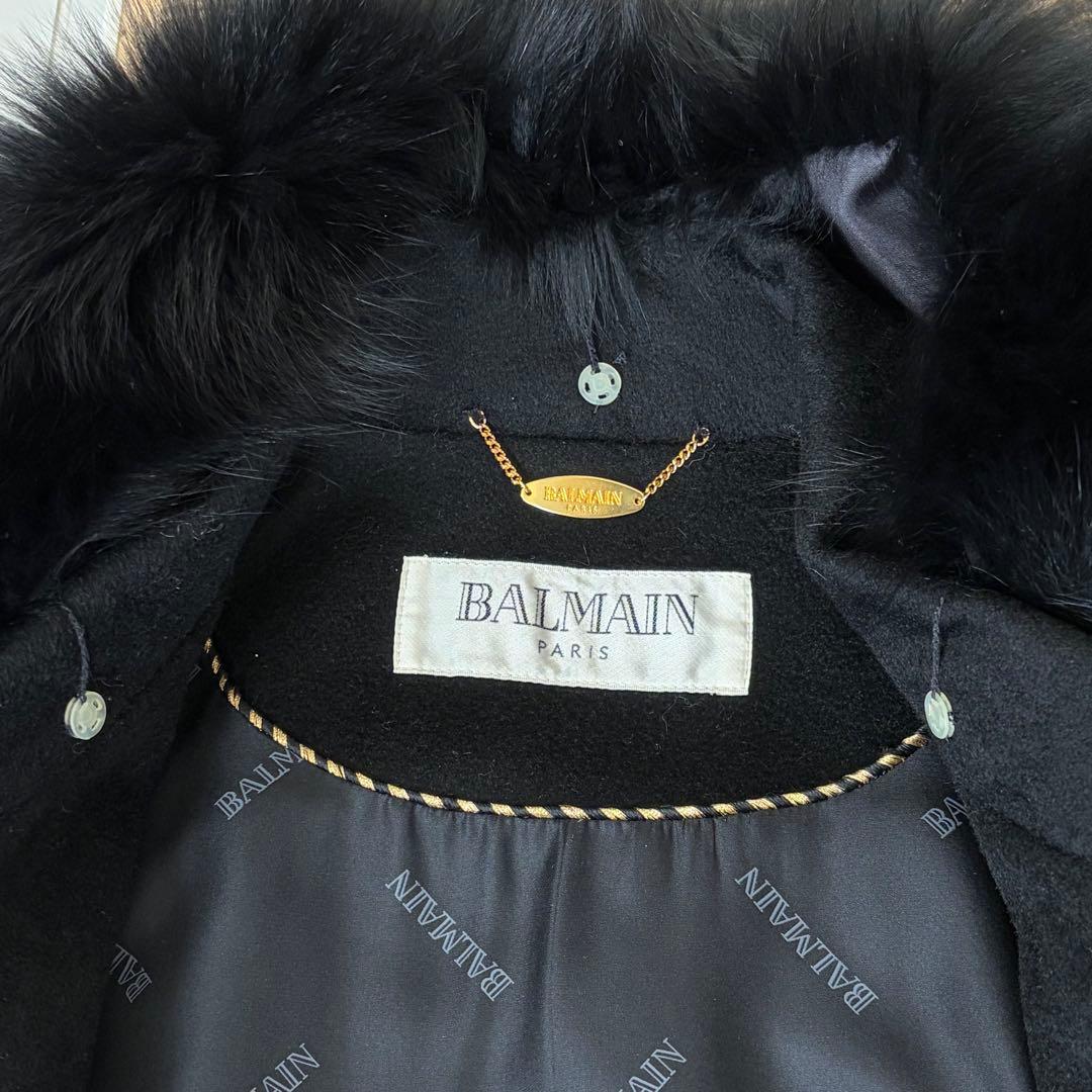 jasmine726シルク ピュアカシミヤBALMAIN ファー コート