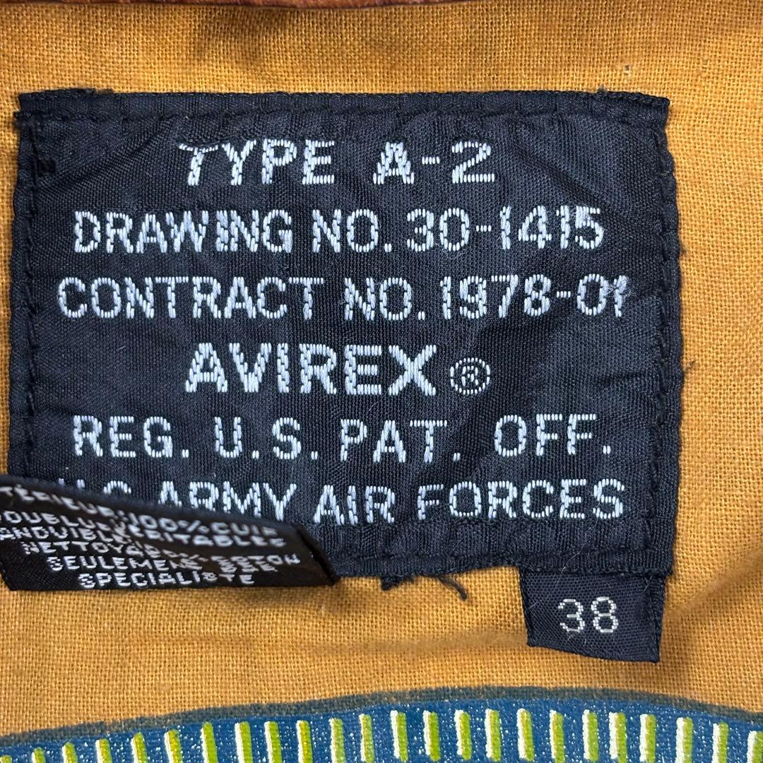 【希少】AVIREX A-2 ビンテージ 朝鮮戦争モデル フライトジャケット