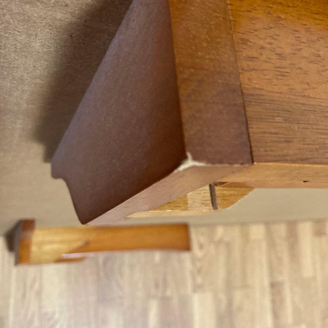 木製ブラウン長方形座卓　折り畳み