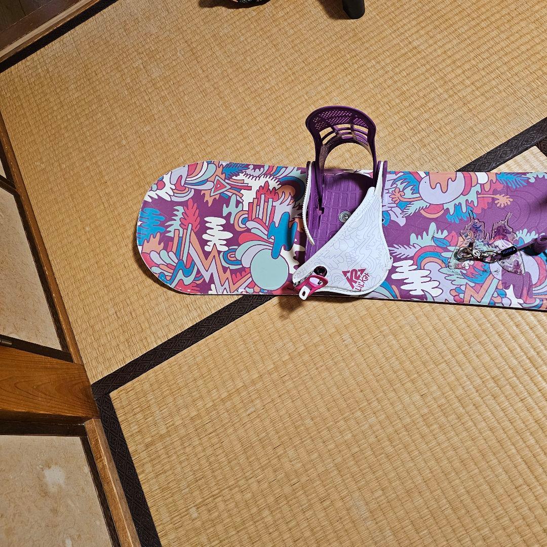 K2 スノーボードビンディング パープル/マルチカラー、ブーツ3点セット