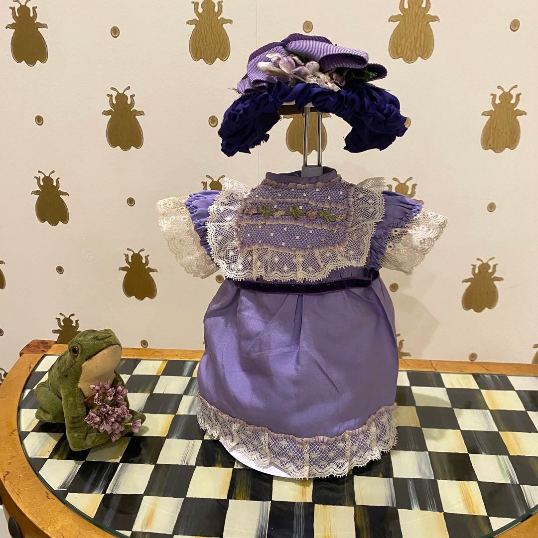 アンティークドールのドレス&ハット　4号用