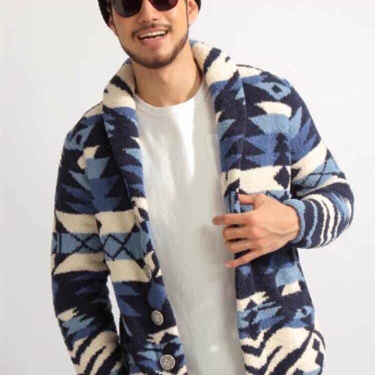 BAYFLOW シャギーネイティブショールカーディガン