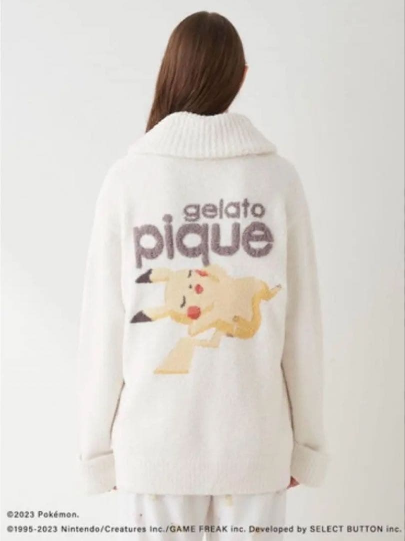 【タグ付】gelato piqueベビモコジャガードショールカーディガン