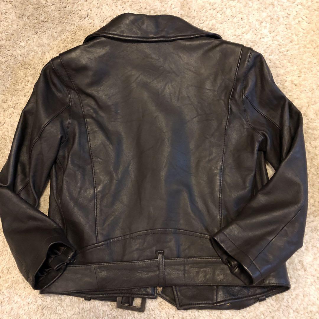 バナーバレット ライダースジャケット ダークブラウン 羊革！