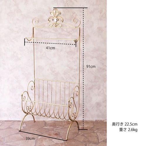 【完成品】シャンドルアイアン ハンガーラック アンティーク 収納