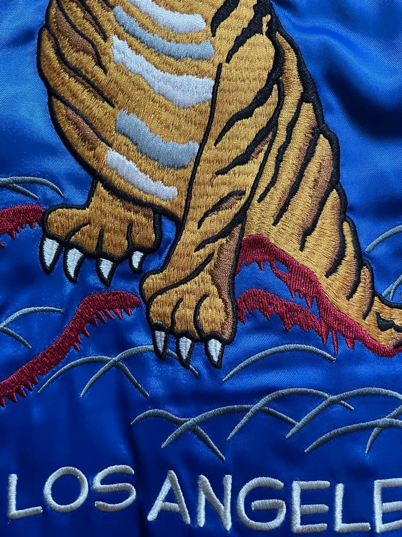 内田 STUSSY 35周年記念 スカジャン スーベニア ジャケット 青