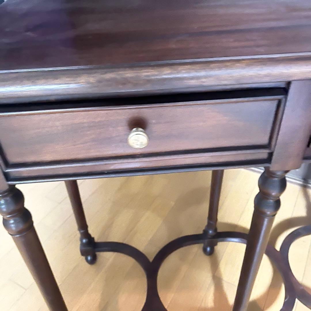 アンティーク家具調 コンソールテーブル アンティーク 飾り台 引出し付 英国家具